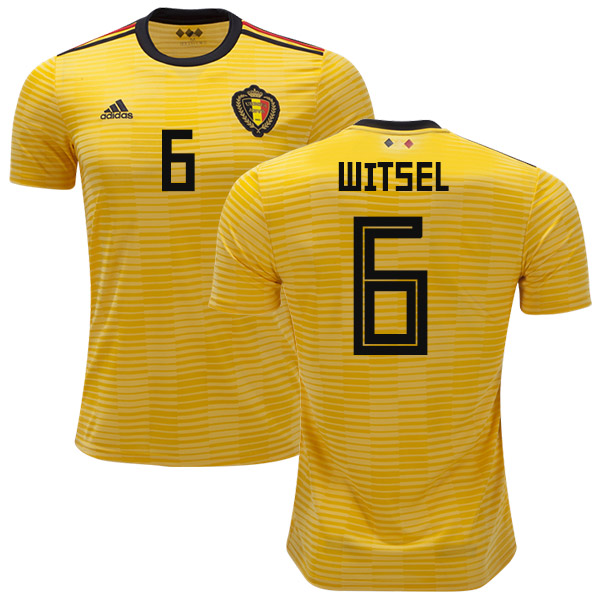 Belgium #6 Witsel Away Kid Soccer Country Jersey - Click Image to Close
